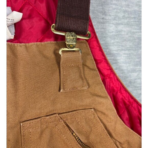 Carhartt Mens R38 Brown‎ Duck Insulated Bib Overalls 36x32 Workwear - Picture 6 of 9